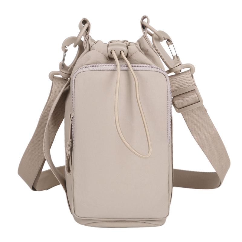 

Small Square Bag Mobile Phone Bag Water Cup Bag Single-shoulder Hand-held Drawstring Bag Casual Backpack хаки