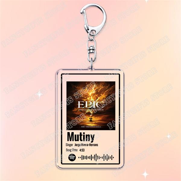 Hot Epic The Musical Songs Keychains for Women Accessories Bag Wouldn't You Like No Longer You Music Keyings Jewelry Fans Gifts