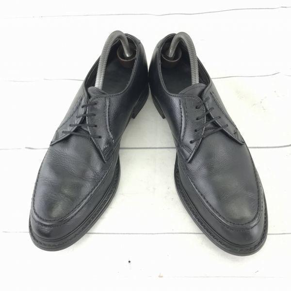 70s Vintage/ANSI Z41.1-1972/75/JAMA RICO/Leather Steel Toe U-Tip/9.5B/26.5/Black/Dress Shoes/V-Front(USED)