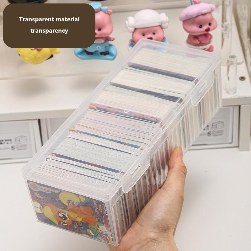 1Pc Clear Plastic Compartmentalized Organizer Box Holds 550+ Game Cards Storage Box With Adjustable Divider For Cards