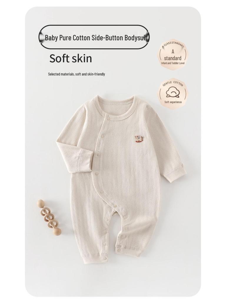 Baby Cotton Bodysuit: Newborn Jumpsuit for Boys & Girls - Spring, Autumn, and Winter Pajamas & Base Layer