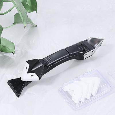 1 Set Dichtungsmasse-Entferner-Werkzeug-Set, ergonomisches Design, Metall-Rakel, multifunktionaler 5-in-1-Kleberschaber für Zuhause