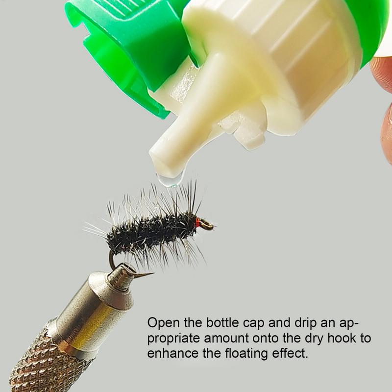 Trockenfliegen-Schwimmmittel Erhöht den Schwebeeffekt Natürlicher Extrakt Hydrolysierbar Lang Anhaltend Fliegenpulver Fliegenfischen Schwimmmittel Angelwerkzeug