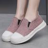 Shoes Women's Non-slip Platform Shoes Fashion Heightening Canvas Shoes Comfortable One-pedal Lazy Casual Shoes Spring and Autumn Single Shoes