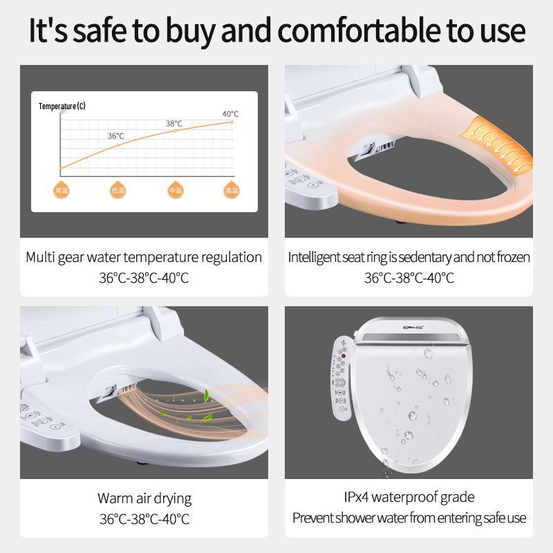 110V Smart Toilet Seat with Drying & Cleaning for Home Use
