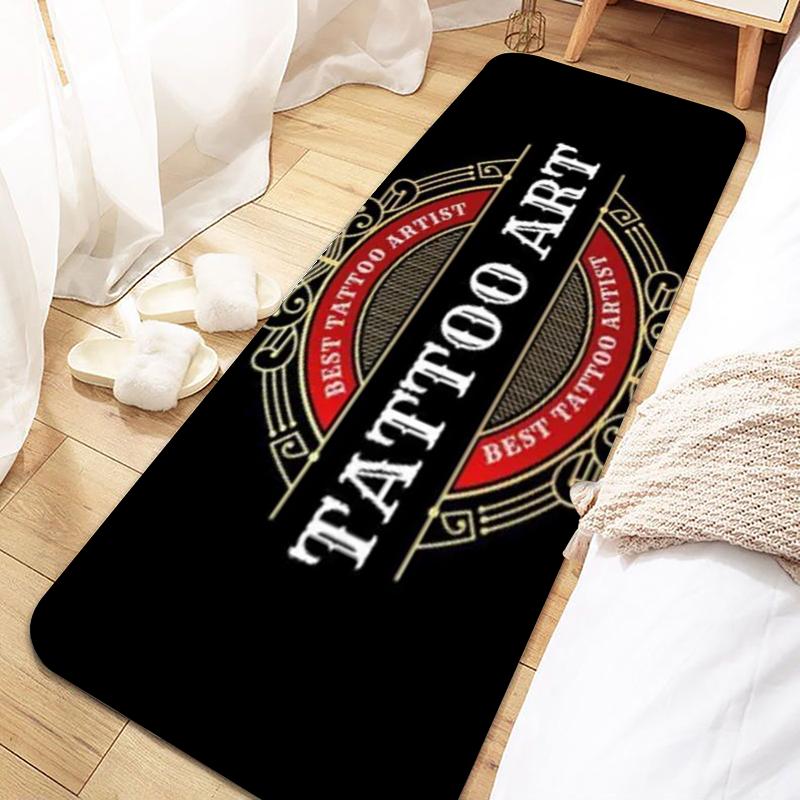 Tattoo Shop Door Mat Entrance Non-slip Doormat Washable Kitchen Carpet Living Room Hallway Rugs Bathroom Bath Door Mats