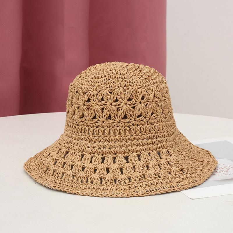 Taizhou Wenling hat women's summer versatile hollow straw hat outdoor fashion sunshade sun hat