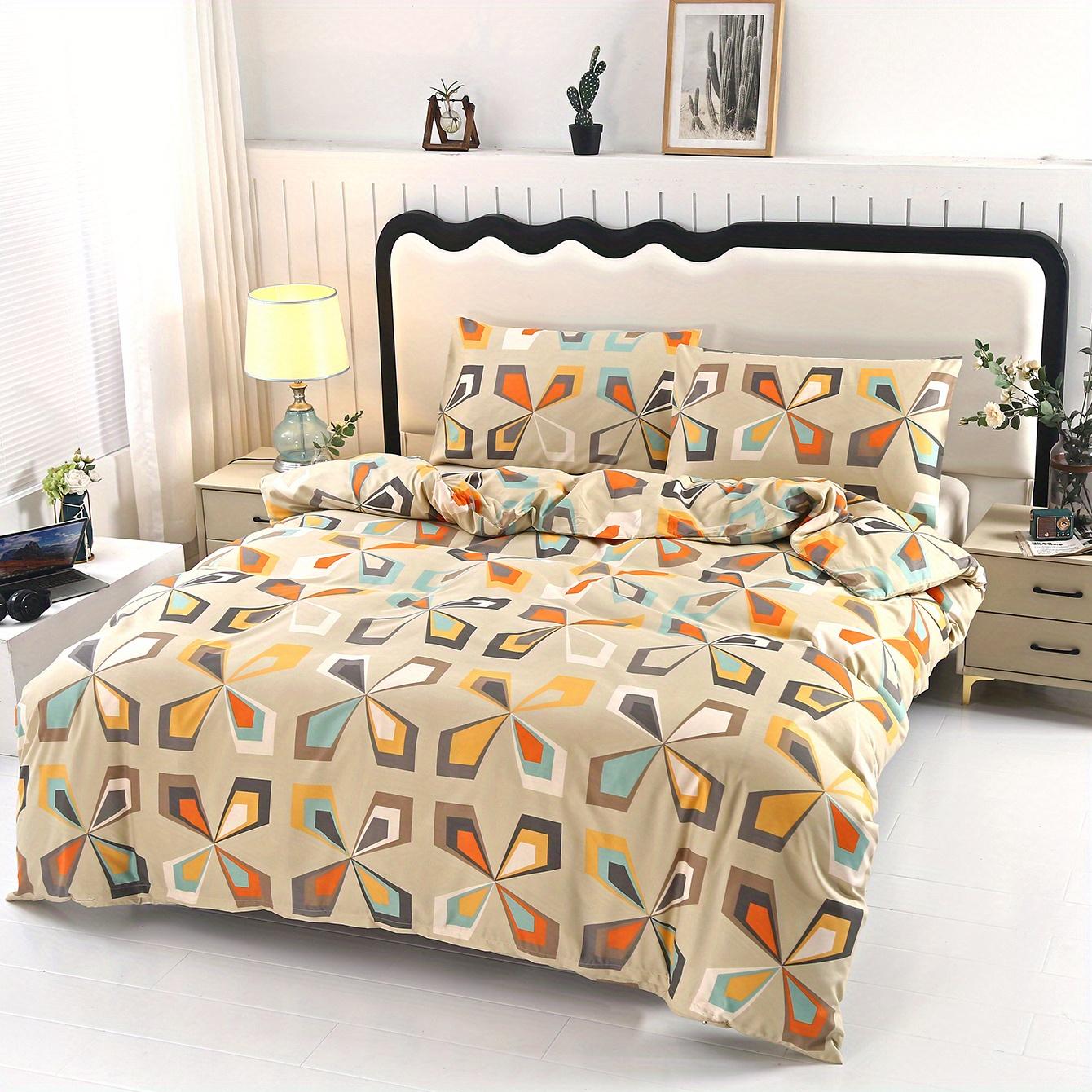 

Geometric Fashion Bedding Set 3D Printed Duvet Cover Set Soft Single Twin Size Home Decor Duvet Cover Set Cute Gift For Birthday Eu Single 135x200cm