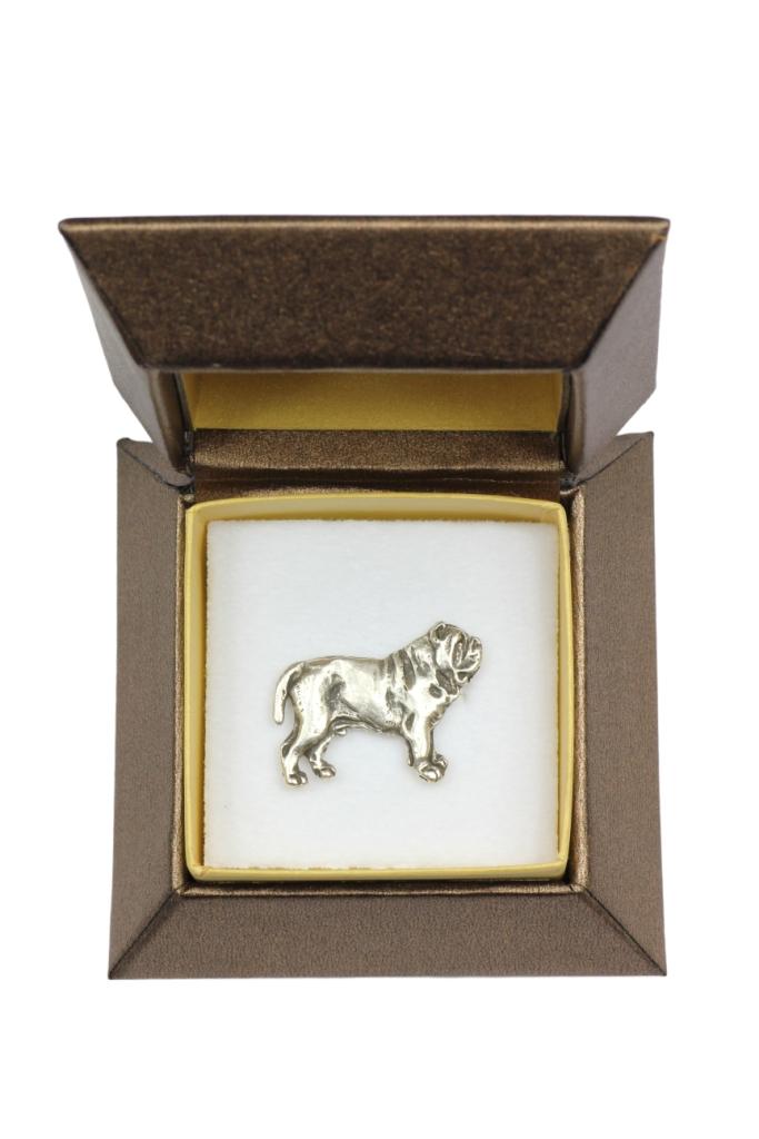 Neapolitan Mastiff, Mastino Napoletano I - Dog brooch in a gift box, elegant pin, lapel pin for Art-Dog brand jacket