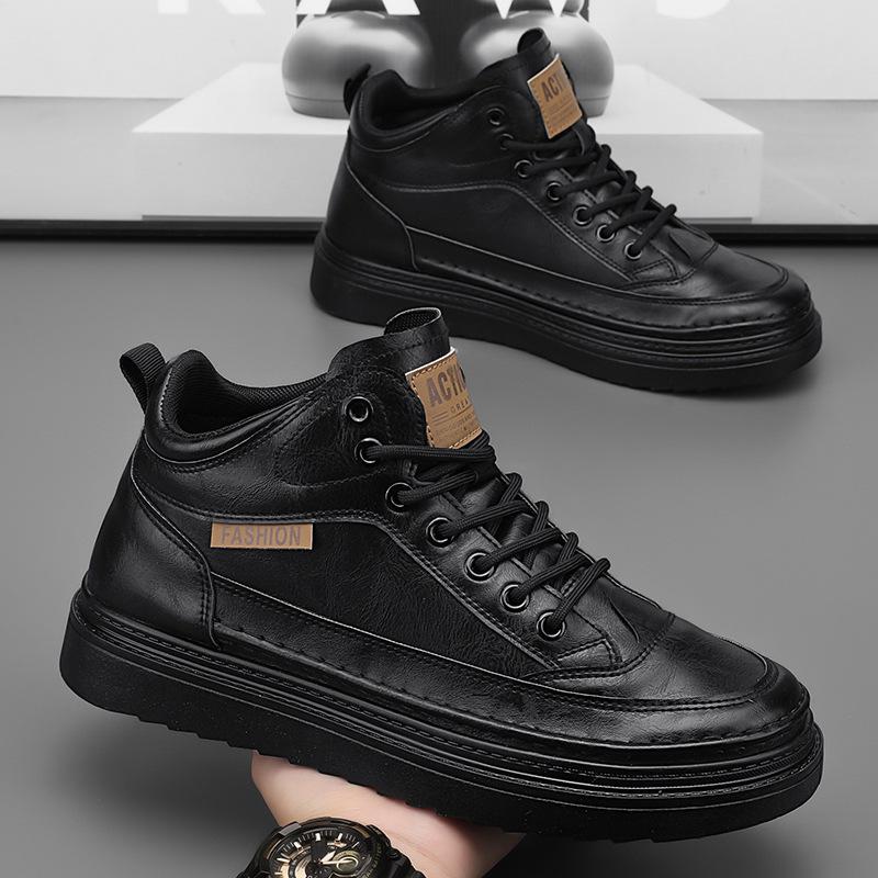 Martin boots autumn new breathable high-top shoes non-slip business casual leather shoes