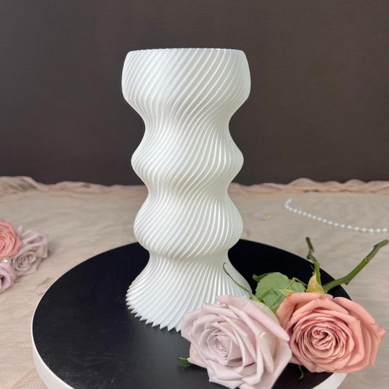 Modern Ins Vases 3D Printed Minimalist Flower Vase Luxury Flower Bottle Aesthetic Flowerpot for Living Room Home Decoration