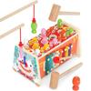 Kids Wooden Montessori Whac-A-Mole Toy Multifunctional Beat Slide Early Learning Educational Sensory Bab Children's Gift Toys