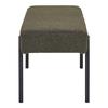 Bench 100x36x42.5 Cm In Dark Green Bouclé Fabric and Black Legs