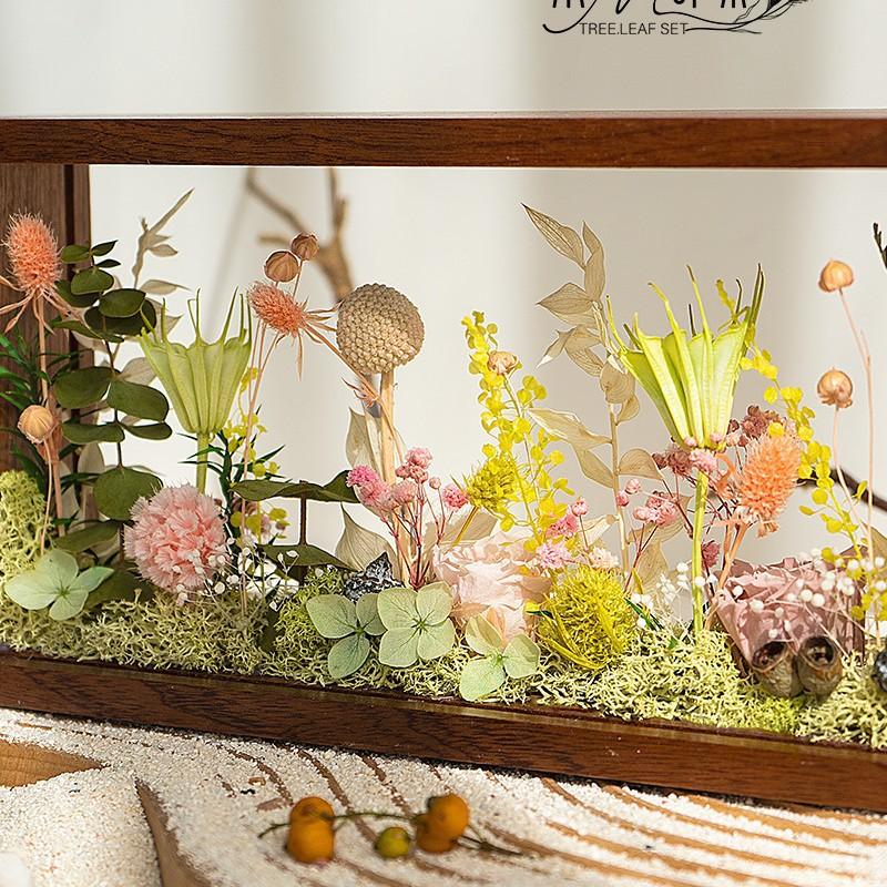 

DIY Dried Flower Solid Wood Photo Frame Decoration Countertop Decoration Rectangular Photo Frame Decoration Wedding Ornament