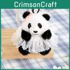 Delightful Cartoon Panda Plush Toy Keychain With Fluffy Skirt And Premium Materials