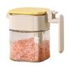 Condiment Jar Glass Spices Container with Lid and Spoon Airtight Seasoning Box Canister Pot Salt Pepper Sugar Bowl Gift