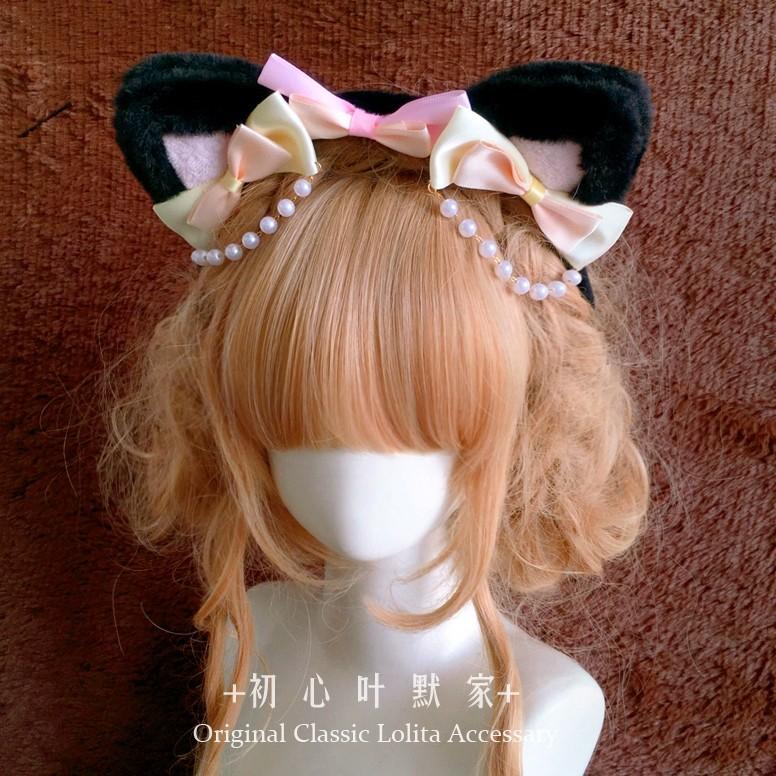 Lolita Bear Ear Headband KC Headband Cat Ear Multi-layer Lace Hair Accessories for Women