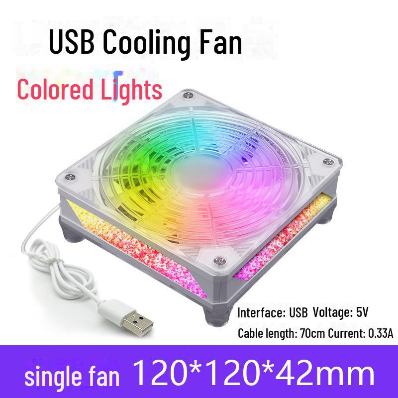 Silent USB 5V 12CM Axial Flow Cooling Fan for Radiators, Routers, Chassis, and Set-Top Boxes