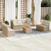 VidaXL Garden Lounge Set with Cushions 8 Pcs Beige Braided Resin 3223566
