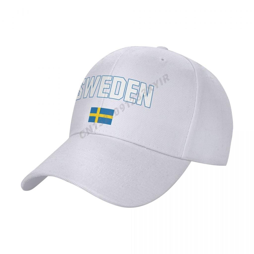 Baseball Cap Sweden Flag Wild Sun Shade Peaked Adjustable Caps for Unisex Women Print