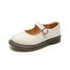 Fashion 2024 New Small Leather Shoes Women's Round Toe High-heeled Retro Leather British College Style Women's Shoes Mary Jane Shoes