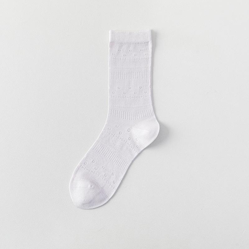 Silk Stockings for Children, Mid-length, Summer/autumn Lightweight Mesh Breathable Open Toe Girls' Long Cotton Socks, Pile Socks, Long Stockings