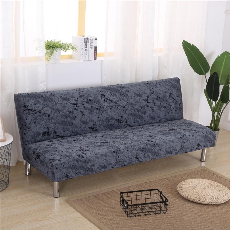 Elastic Non-Slip Printed Sofa Bed Cover Without Armrests