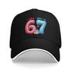 I Was 6 Now Im 7 Year Old 7th Birthday 6 7 Meme 67 Sun Baseball Cap Summer Men Trucker Hat Retro Hunting Camping Snapback Cap