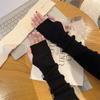 Women's Fingerless Knitted Gloves, Cosplay Anime Gloves, Arm Warmers, Punk, Gothic, Harajuku, Knit Mitten, Arm Sleeves, Winter