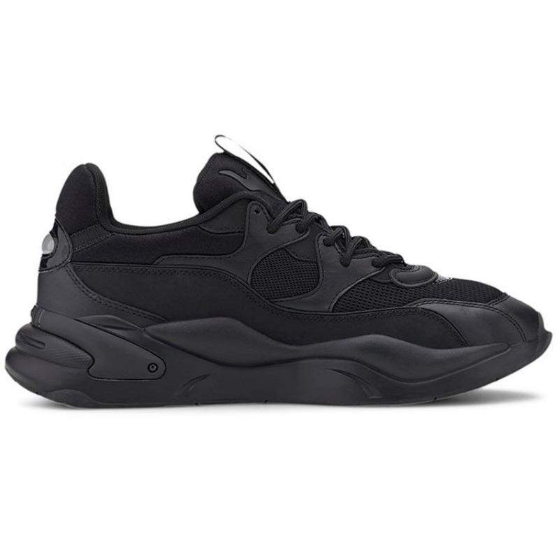 Puma RS-2K Core Unisex Mesh Fabric Synthetic Leather Minimalist Solid Color Mid-Top Lifestyle Shoes Black 375367-02