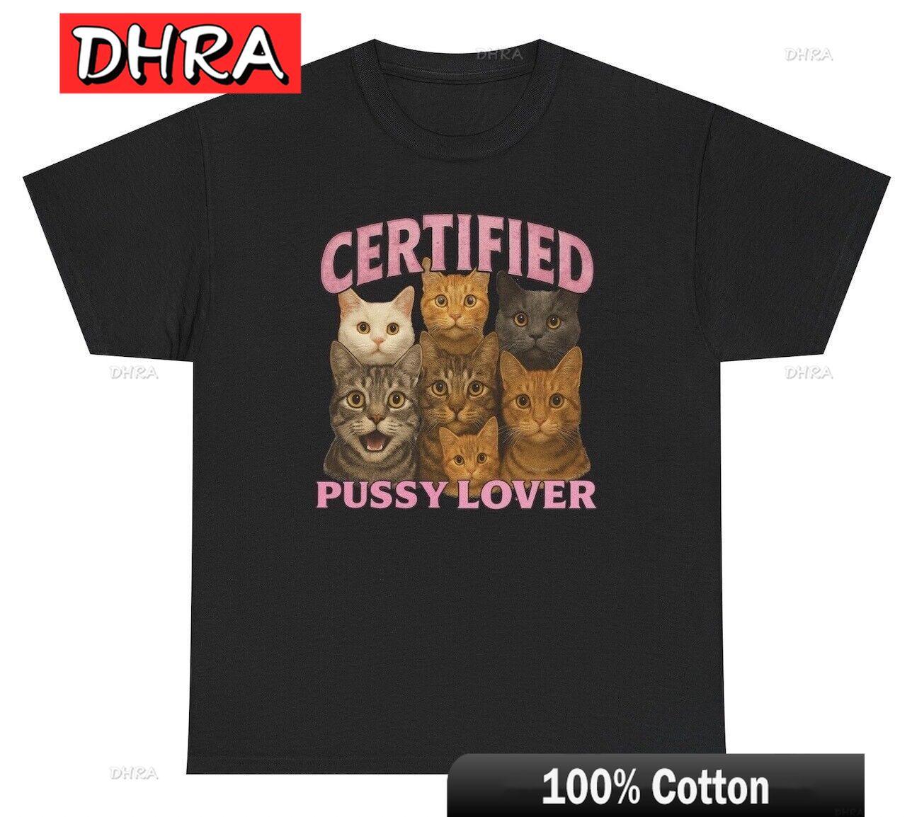Certified Pussy Lover T Shirt Funny Inappropriate Cat Lover Dank Meme Humor Tee Funny Stylish Cool Edgy Colorful Tops for Unisex S