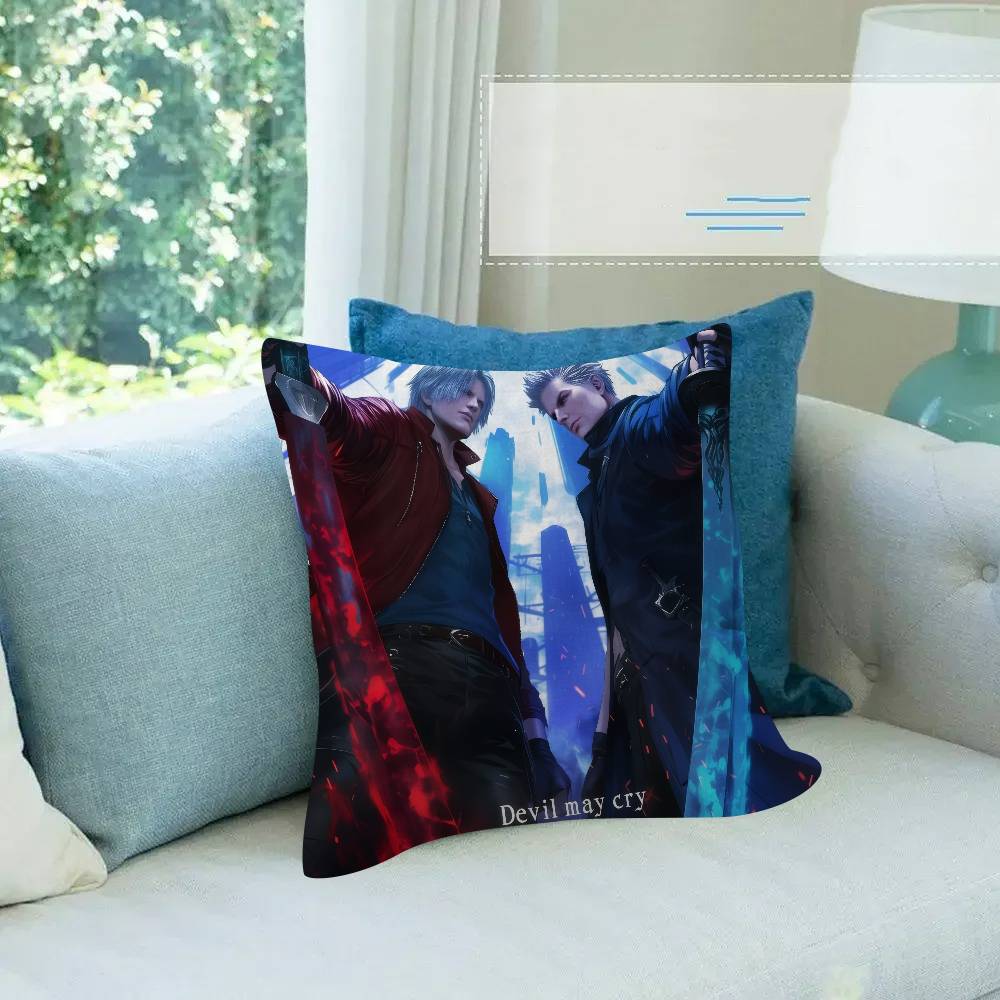 Famous Anime DDevil May Cry   Cushion Cover x Polyester Sofa Cushions Decorative Throw Pillows Home Decoration Pillowcover