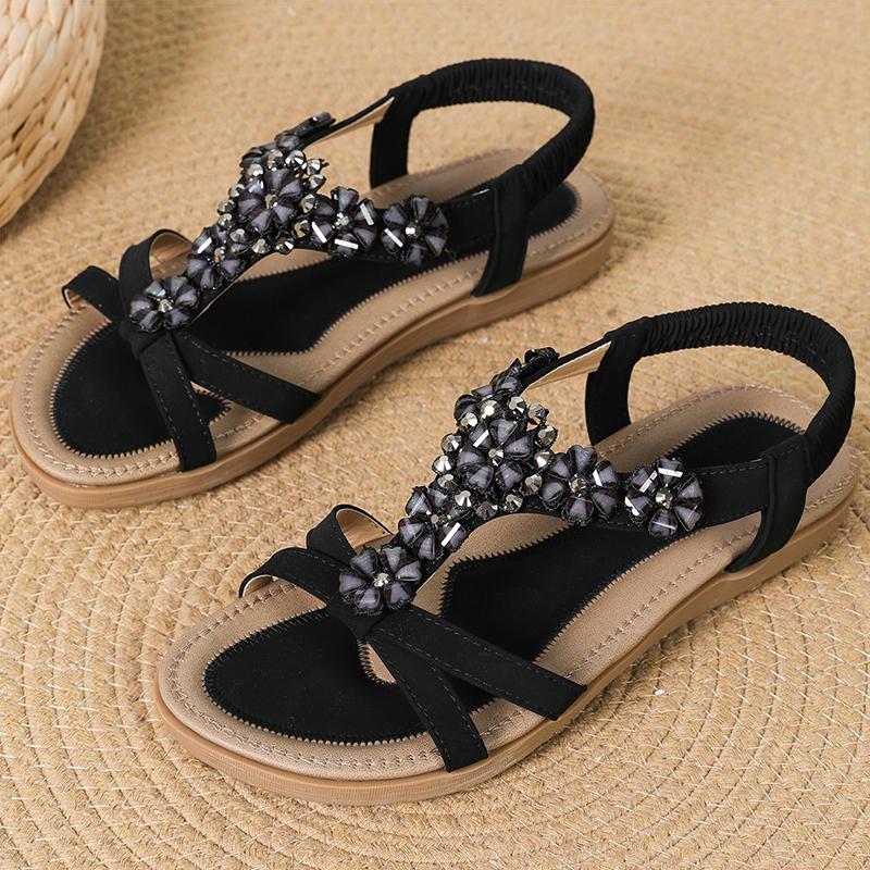 Women's Sandals Bohemia Style Summer Sandals Beach Shoes Woman Soft Sandalias Mujer Low Heels Flat Sandals Women Summer Footwear