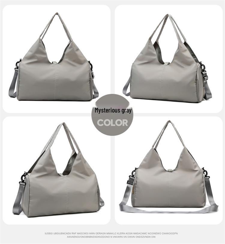 Women's Wear-Resistant Travel Sports Bag with Luggage Strap and Wet/Dry Separation