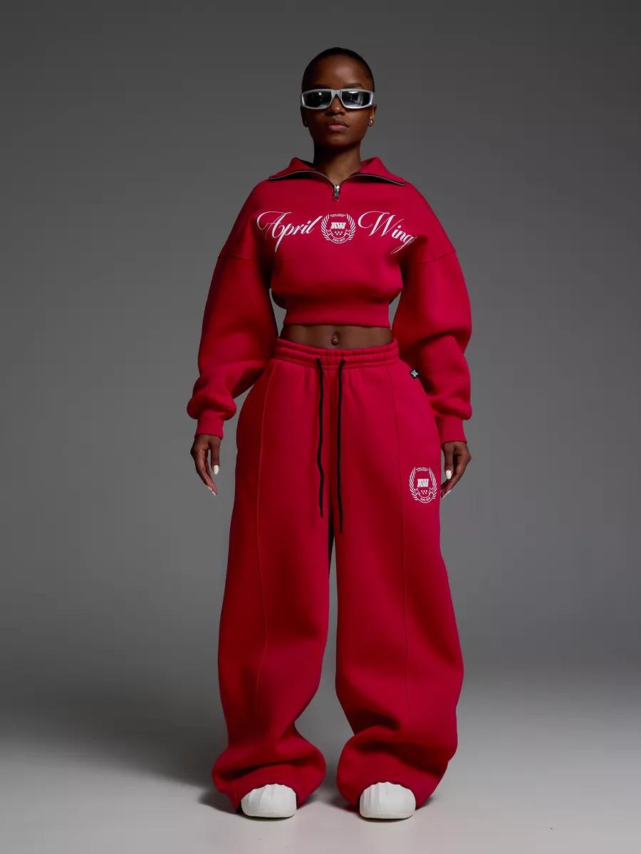 

Модный повседневный костюм женский с длинным рукавом, лацканами, поясом, принтованный свитер, брюки на шнуровке, комплект из двух предметов L