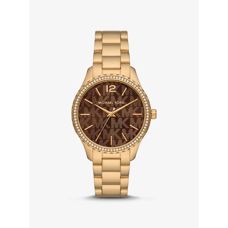 

Часы Michael Kors Layton с паве, золотистый тон, с логотипом MK7296 золотой