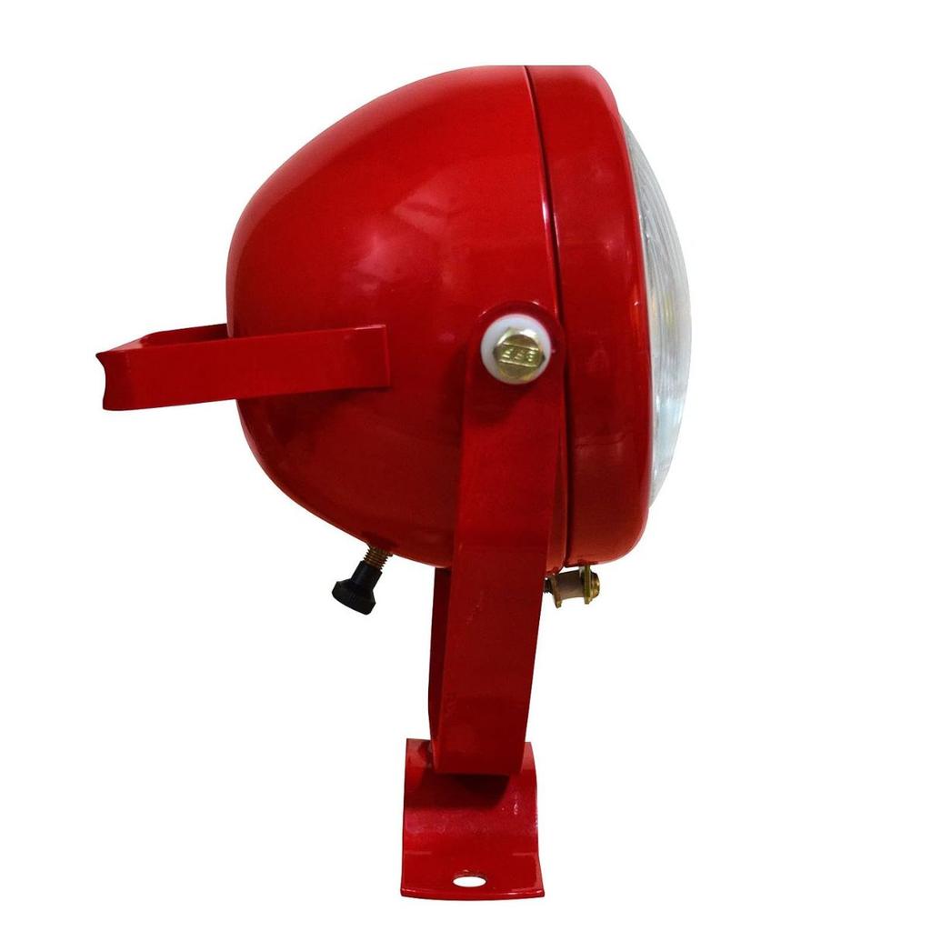 Red Plough Lamp Assembly with 12V Bulbs | Suitable for Massey Ferguson Tractor Headlight 135, 240, 265, 285, 375