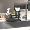Layered Kitchen Storage Rack Carbon Steel Countertop Organizer Sturdy Sponge Holder  Bathroom