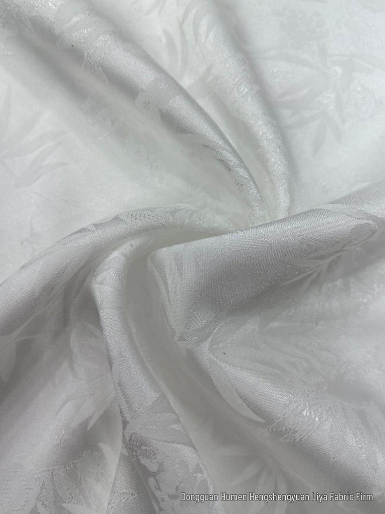 Two-Color Bamboo Leaf Jacquard Fabric for Cheongsam, Wedding Dress, Shirt, and Long Skirt