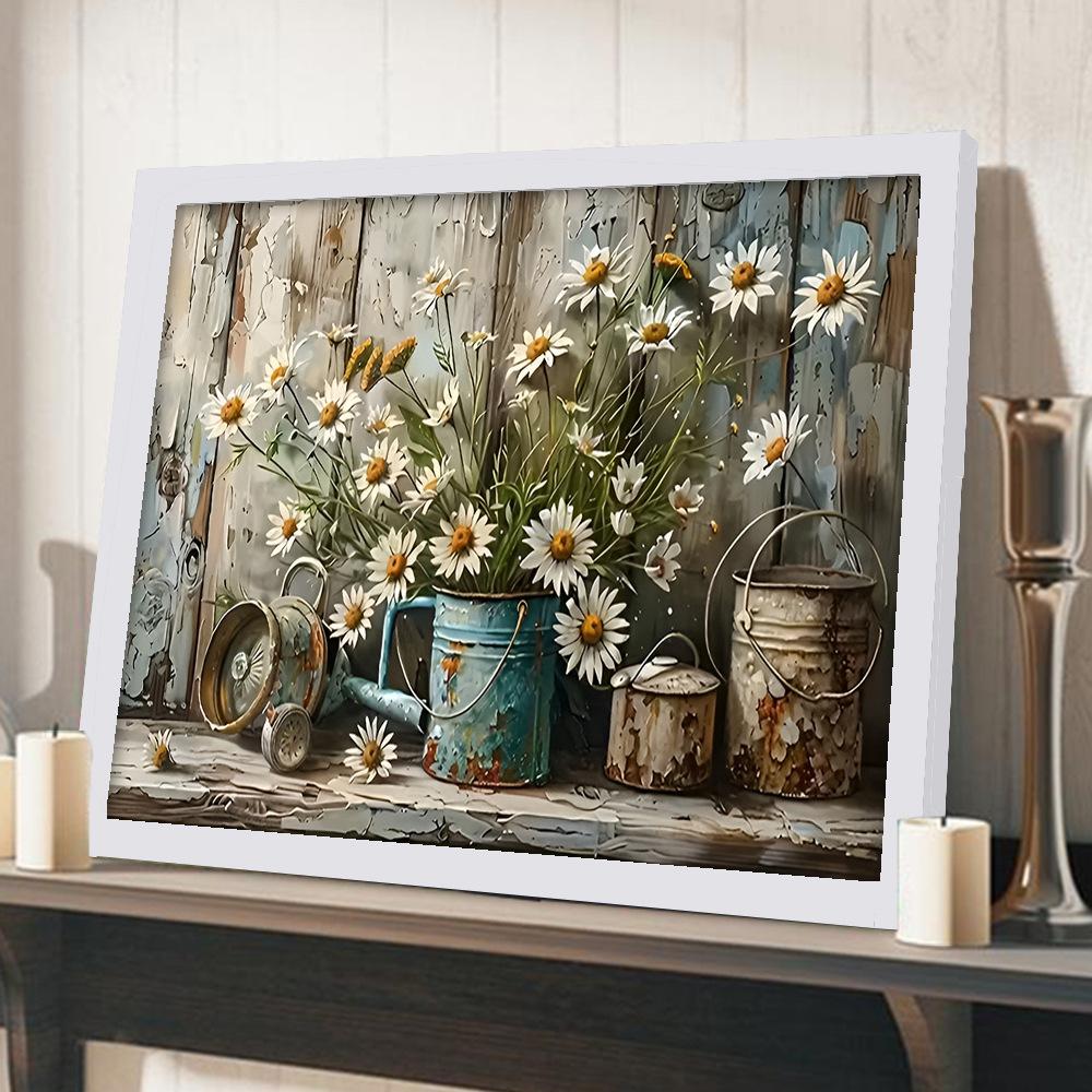 Floral Canvas Wall Art Painting with Frames for Living Room Bedroom Decor Pictures Housewarming Gift