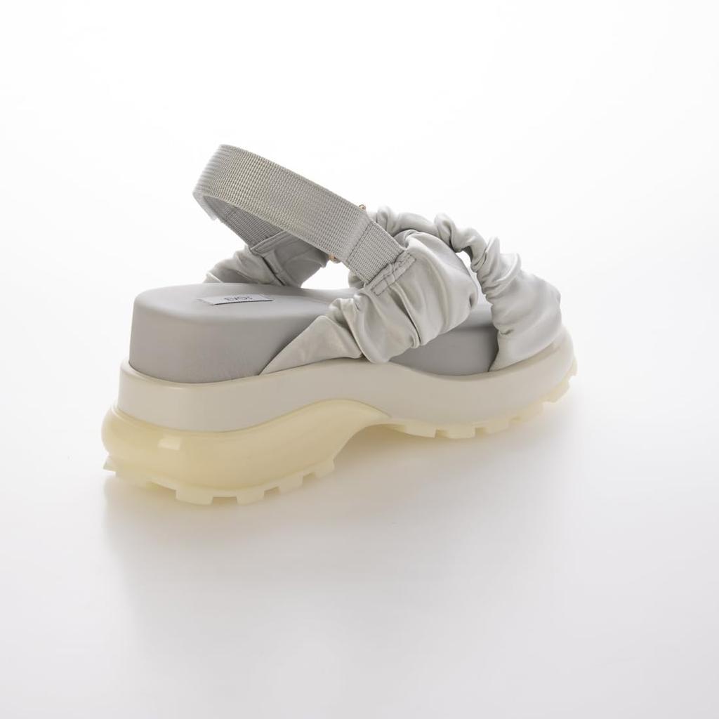 EVOL Women's Shirred Cross Belt Platform Sandals (Sizes XS-L, Soft) IY5636 GY