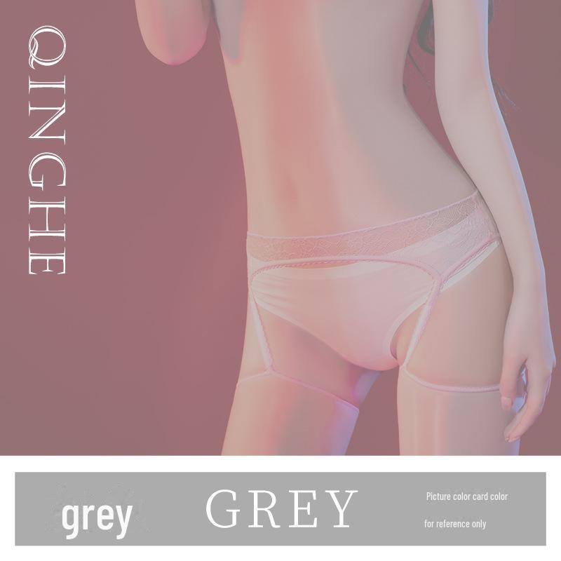 6D Glossy Stockings Bodysuit with Lace Waist, Halter Neck, Fun Transparent Design, and Horse Oil Socks