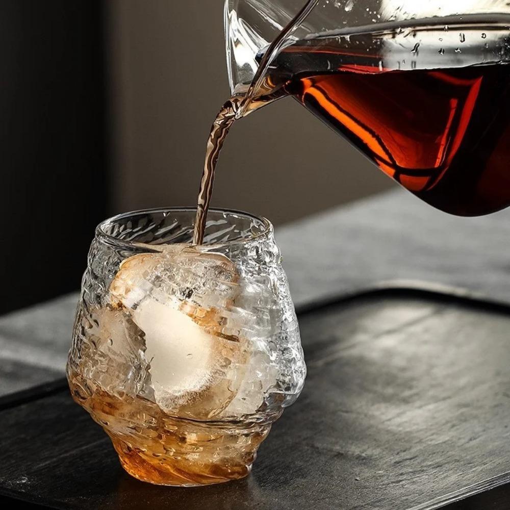 350ml Creative Water Cup Japanese Style Whiskey Glass Retro Hazy Hammer Wine Tumbler Drinking Cup XO Cognac Brandy Whisky Mug