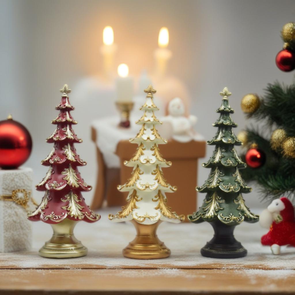 Julgransprydnader Snöträd Hemdekoration Hantverk Skrivbord Julstämning Gåva