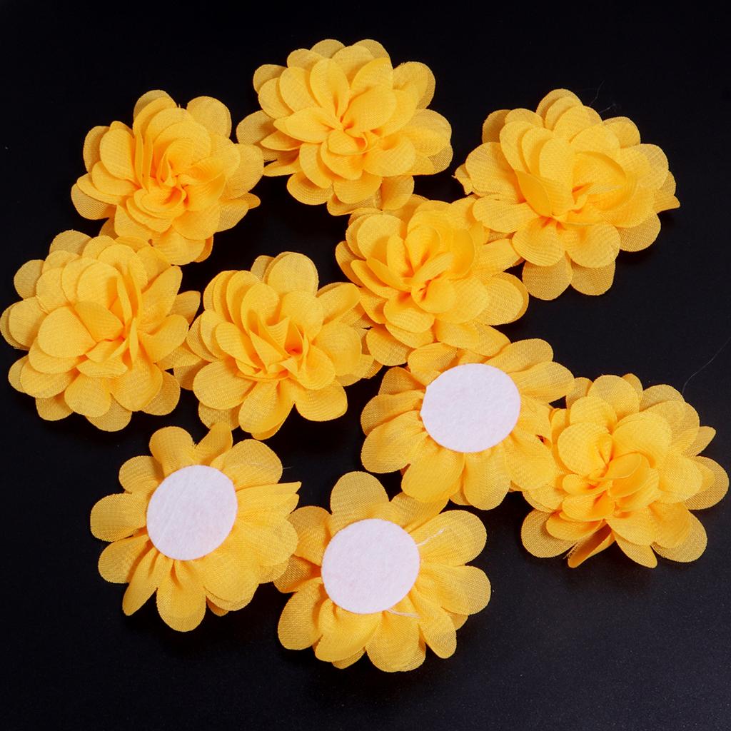 10pcs/lot 5cm Colorful Chiffon Fabric Flowers For Wedding Party Decoration Artificial Flowers For Dress Crafts Decoration