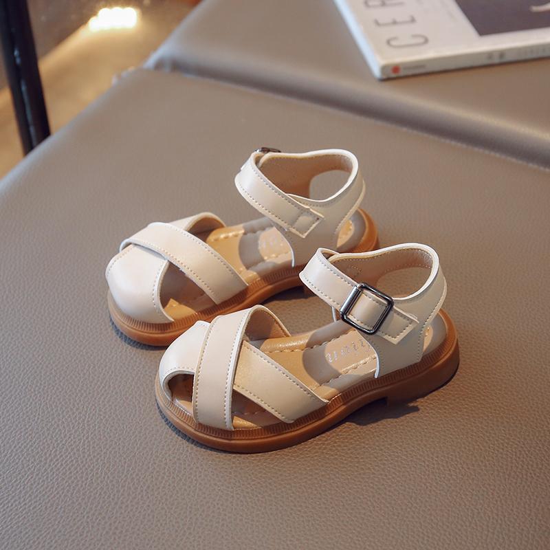 Kids Beach Shoes Soild Color Soft Sole Girls Princess Shoes Hollowed-out 2025 Summer New Boys Sandals Non-slip Ins Trendy