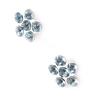 Les Trésors De Lily [J9586] - Blue 'Flora' Silver Earrings