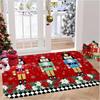 A Christmas Doormat Themed Decorative Gift with A Christmas Puppet Pattern Suitable for Use As A  At Living Room Bedroom Mats