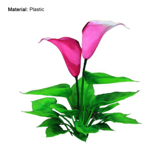 Aquarium Ornament Fadeless Aquatics Accessories Bright Color Simulation Flower Landscape Decor for Home