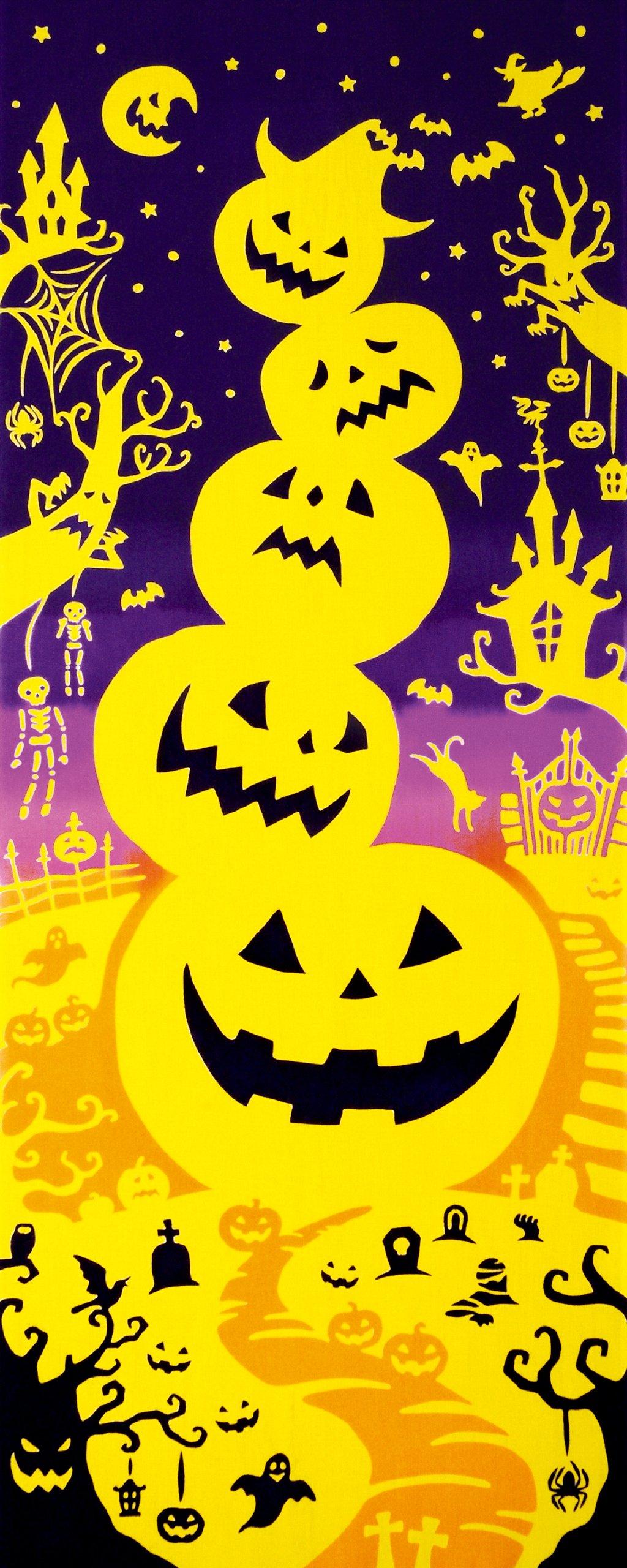 

Kenema Japanese Tenugui Towel Halloween 35 x 90cm Goods, Chū-dyed Event Tower, Approx. оранжевый